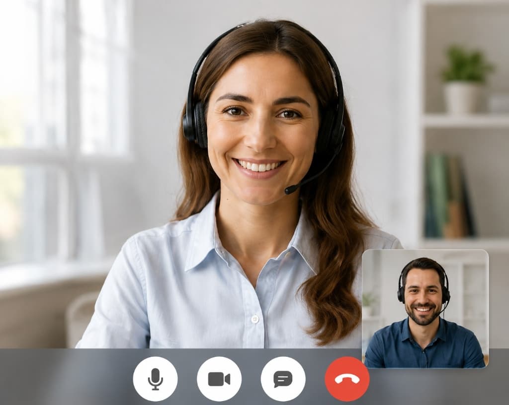 Professional interpreter video call